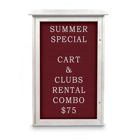 United Visual Products Indoor Enclosed Combo Board, 72"x36", White Frame/Green & Amethyst UVCB7236W-GREEN-AMETHY